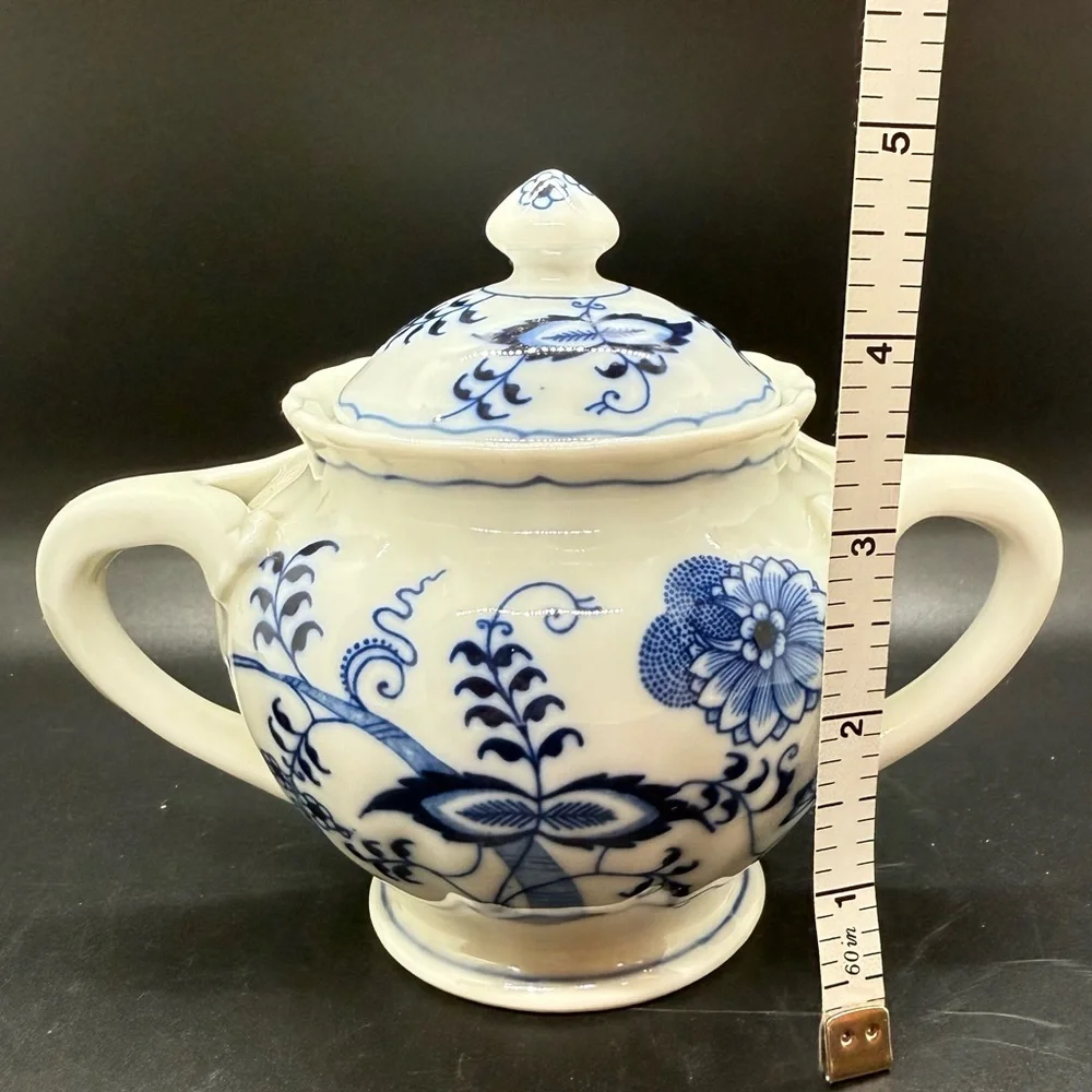 Blue Danube Floral Sugar Bowl with Lid